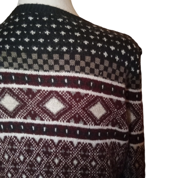 Abercrombie & Fitch Fair Isle Bling Chest Wool Blend Sweater Size Small - Picture 6 of 8